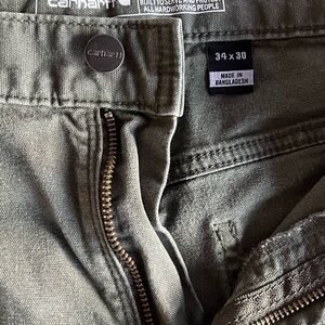 Carhartt Relaxed Fit Work Pants 34x30 Men’s Workwear Utility
 Dark Olive